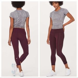 Lululemon Extra Mile Reflective Crop Leggings
